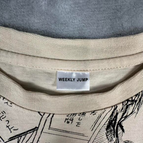 Vintage Bakuman Weekly Jump Cream AOP Anime Manga Contest Graphic T-shirt S-M - Picture 3 of 8